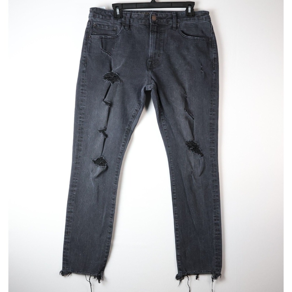 Mens American Eagle Outfitters black extreme flex straight jeans size 34x32‎